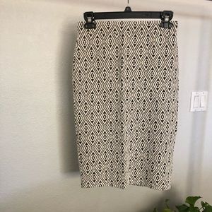 Geometric-Print Pencil Skirt